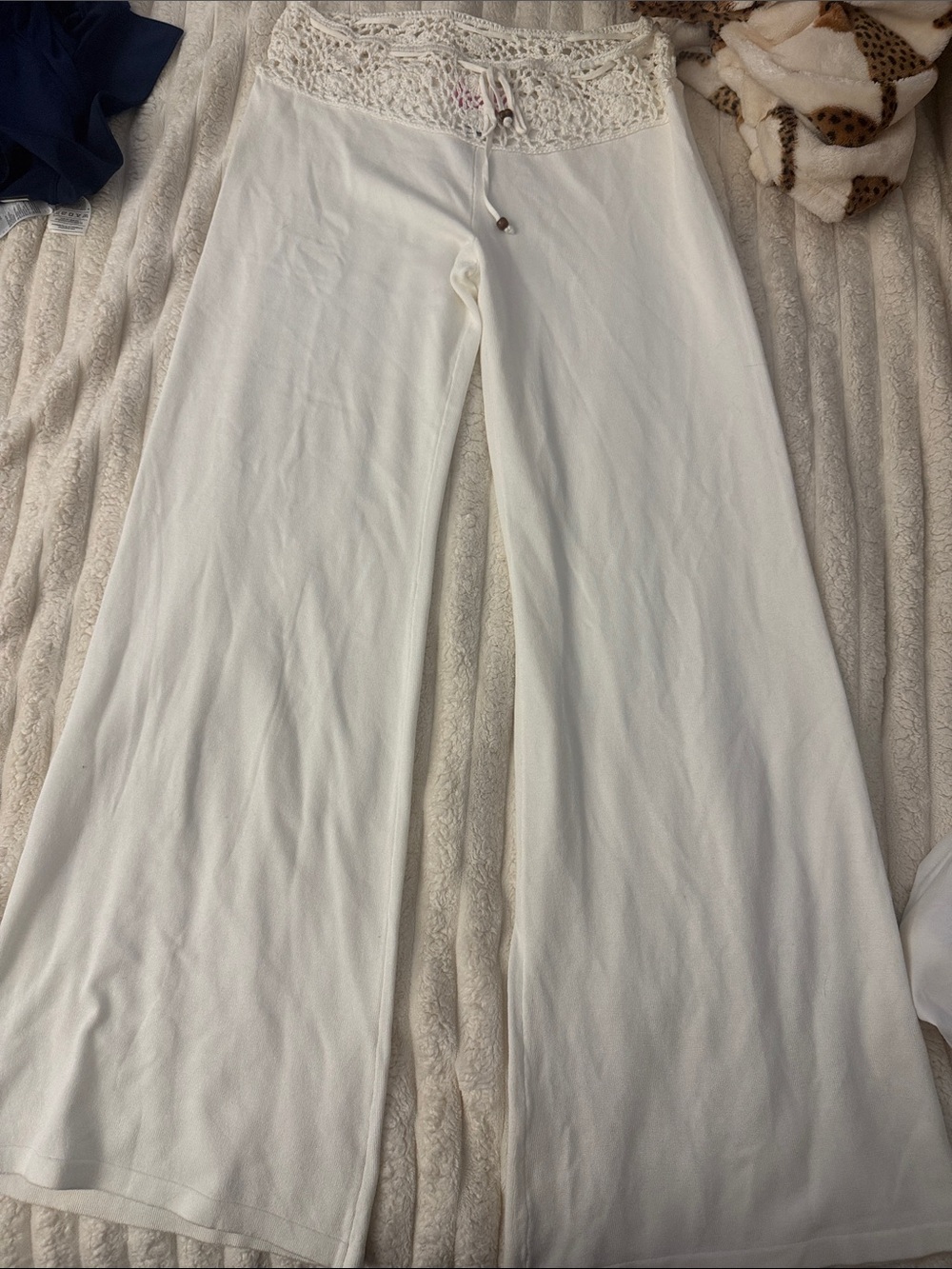 Kirsty Crochet Waist Knit Pants